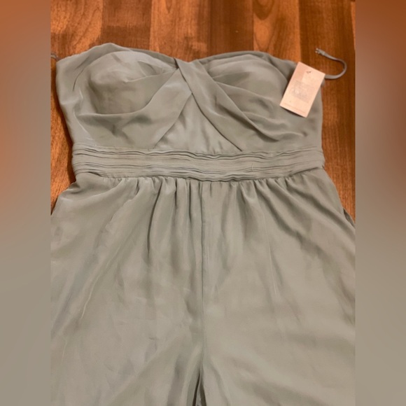 Birdy Grey Green Jumpsuit Wide-Leg High-Waisted - Picture 13 of 14